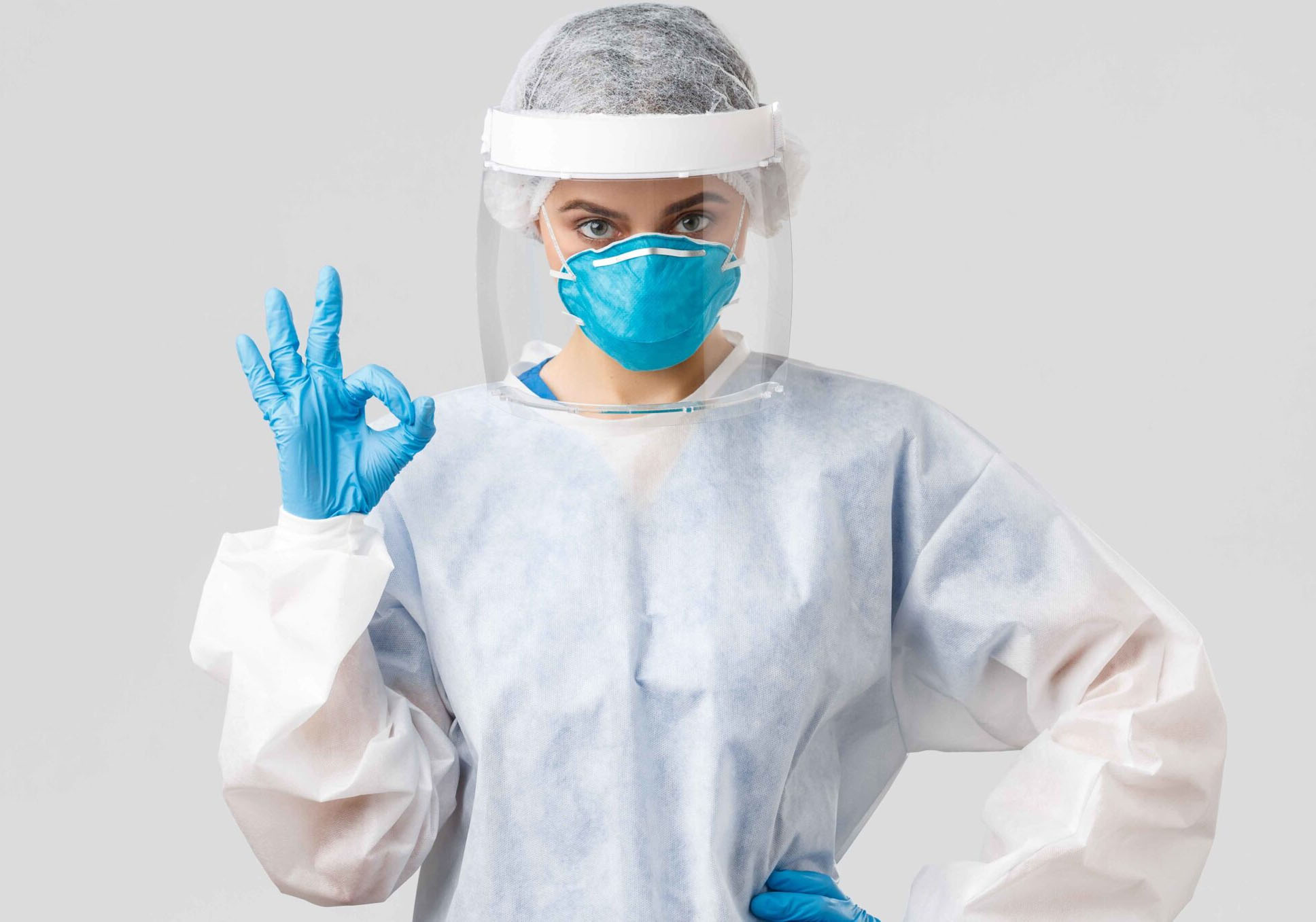 A nurse In Full Personal Protective Equipment